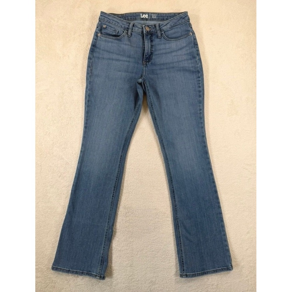 Lee Regular Fit Bootcut Jeans Medium Wash Mid Rise Denim Womens 6M 28x30